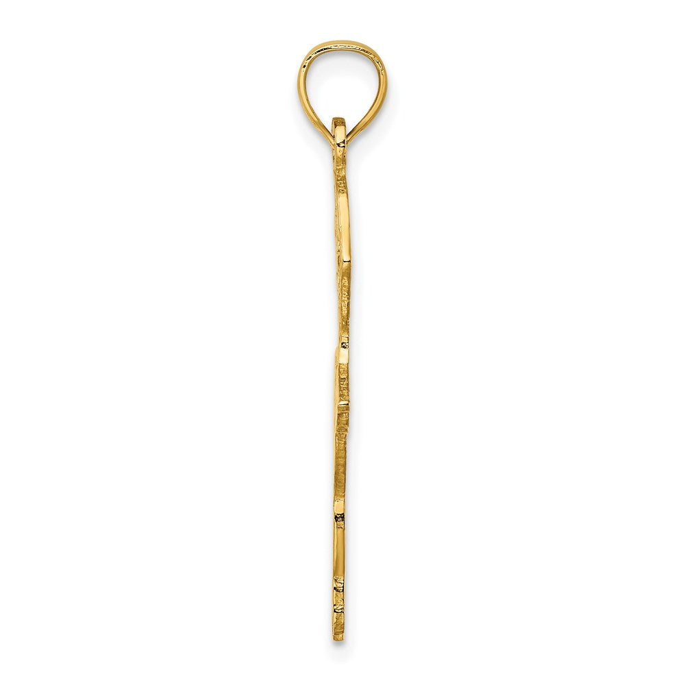 14K Gold Ballerina Necklace Charm - Charlie & Co. Jewelry