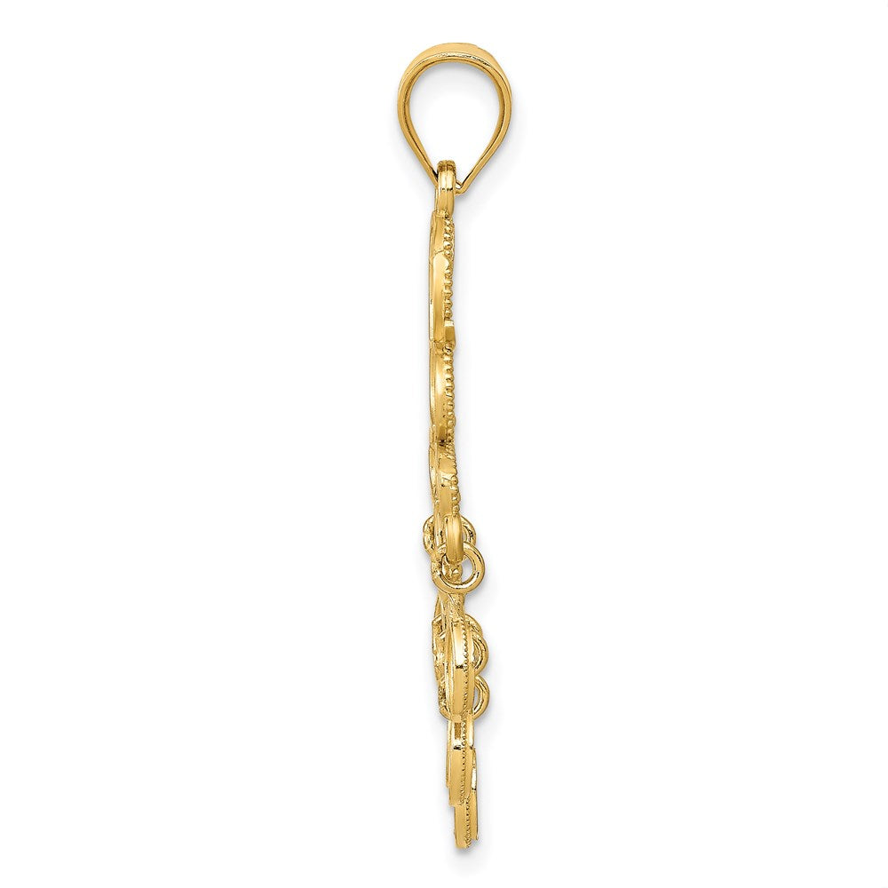 Charlie & Co Jewelry | 14k Polished Diamond-cut Chandelier Pendant - Model D1265