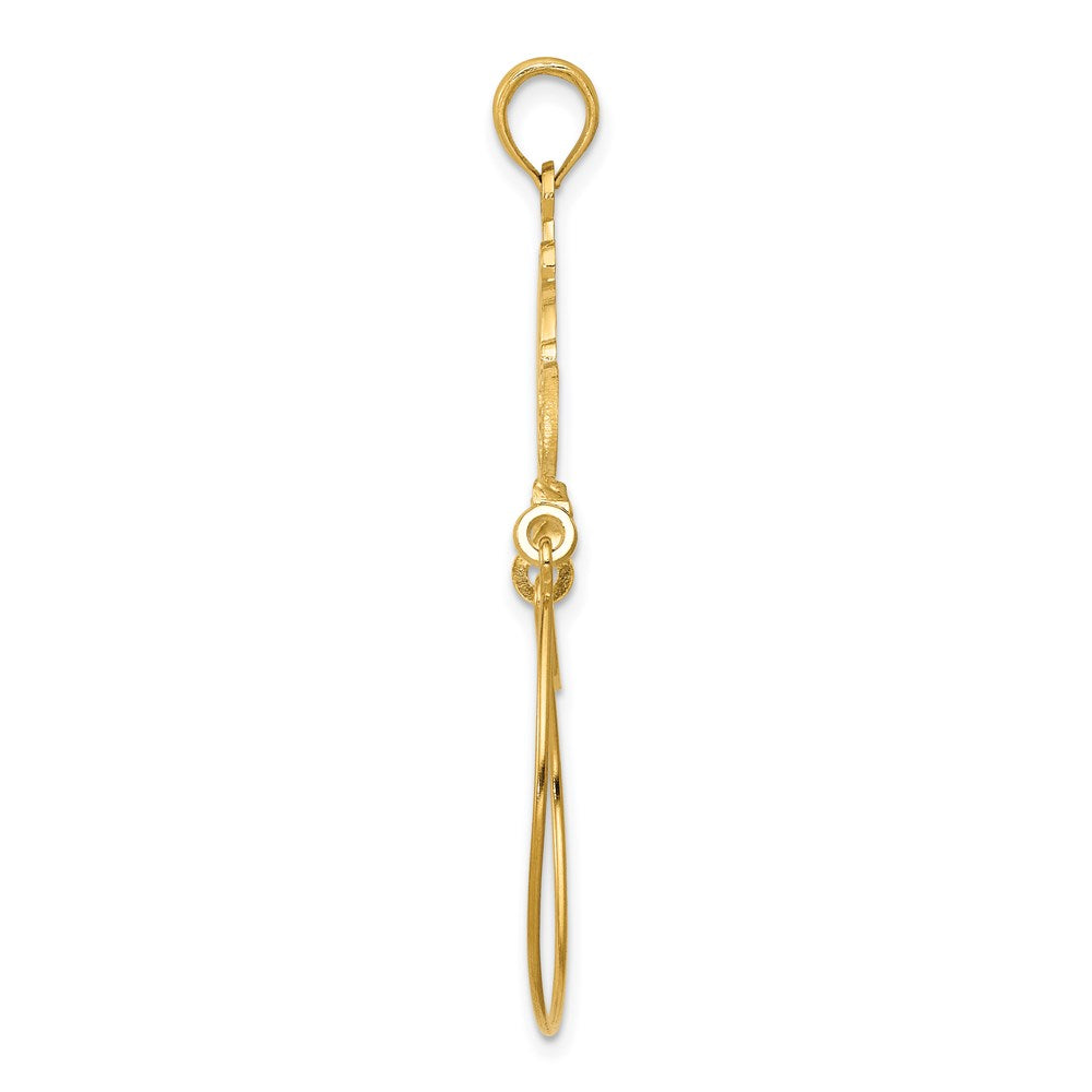 Charlie & Co Jewelry | 14k Polished Ribbon Decorated Charm Holder - Model D1307