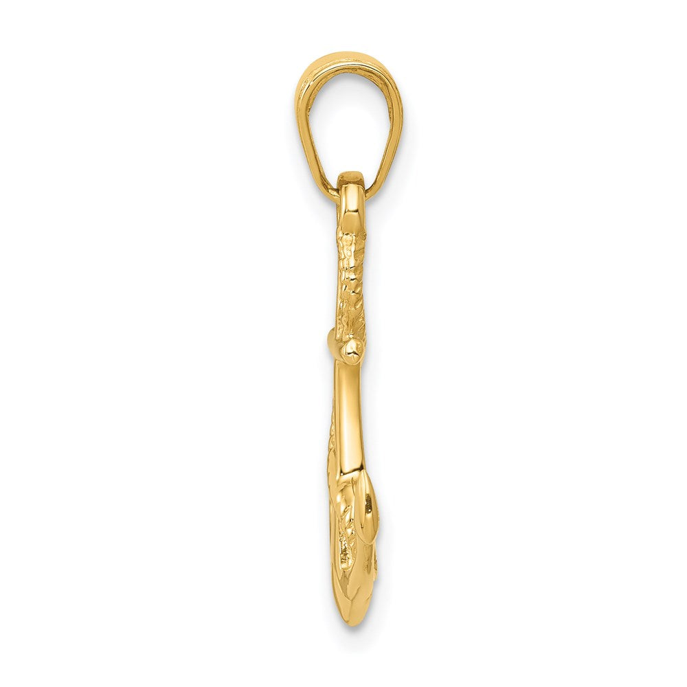 Charlie & Co Jewelry | 14k Solid Polished 3-d Anchor Pendant - Model D1360