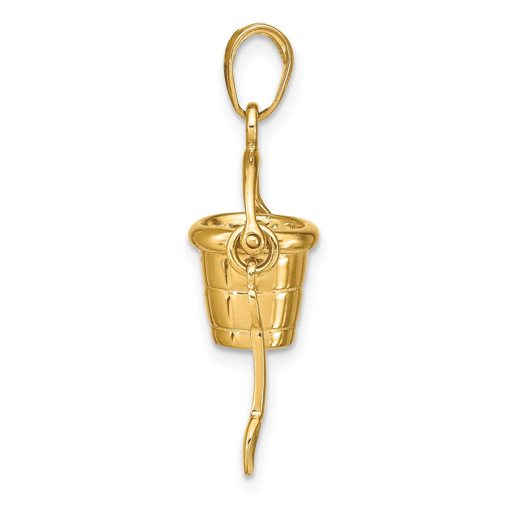 Charlie & Co Jewelry | 14k Polished 3-d Moveable Pail And Shovel Pendant - Model D1381