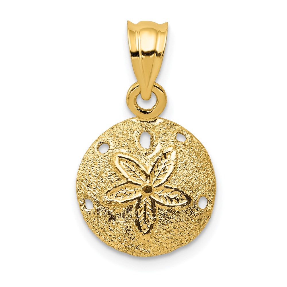 Charlie & Co Jewelry | 14k Solid Polished Laser-cut Sand Dollar Pendant - Model D1395