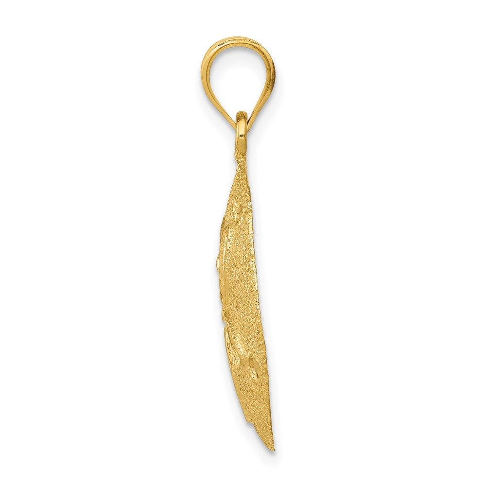 Charlie & Co Jewelry | 14k Solid Polished Laser-cut Sand Dollar Pendant - Model D1397