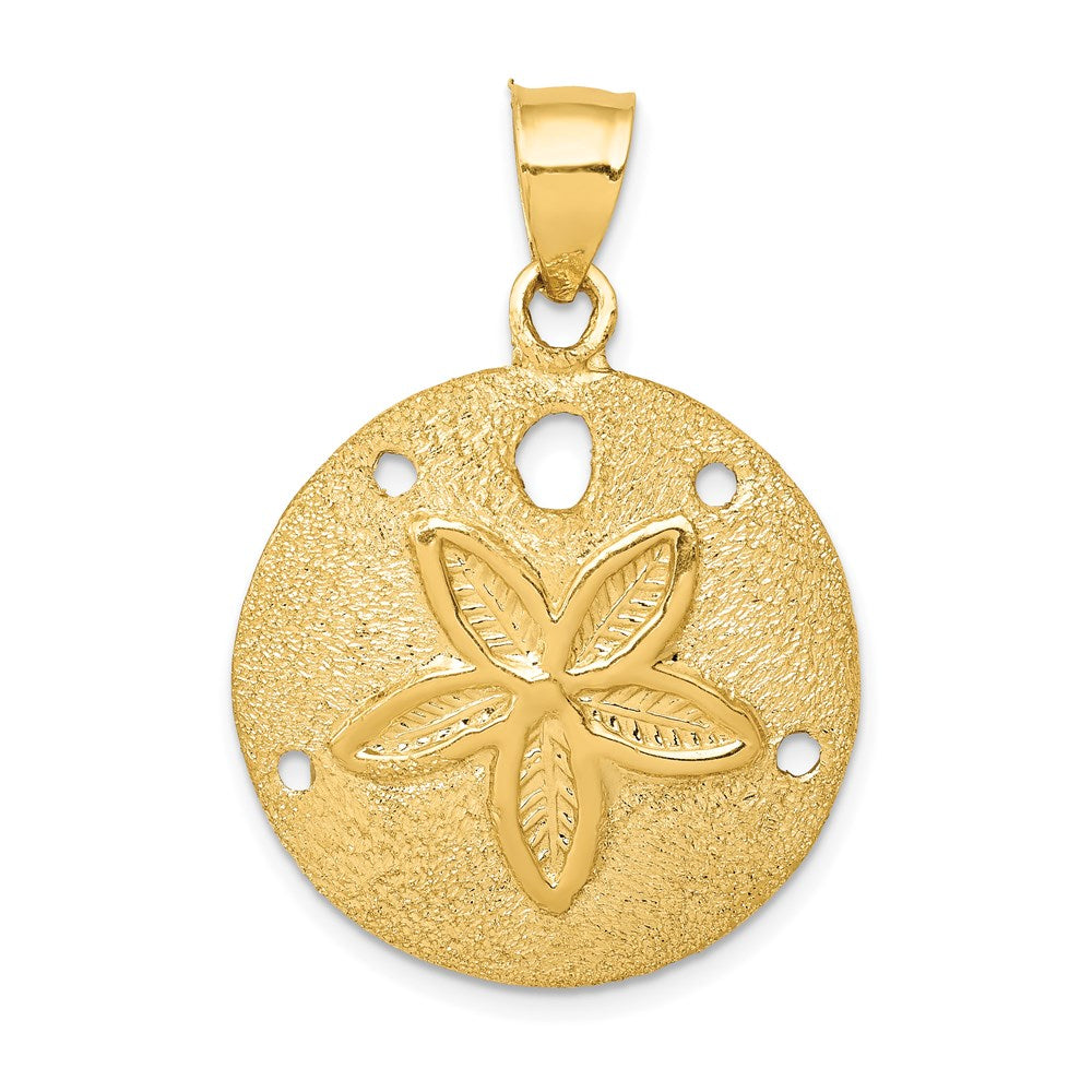 Charlie & Co Jewelry | 14k Solid Polished Laser-cut Sand Dollar Pendant - Model D1398