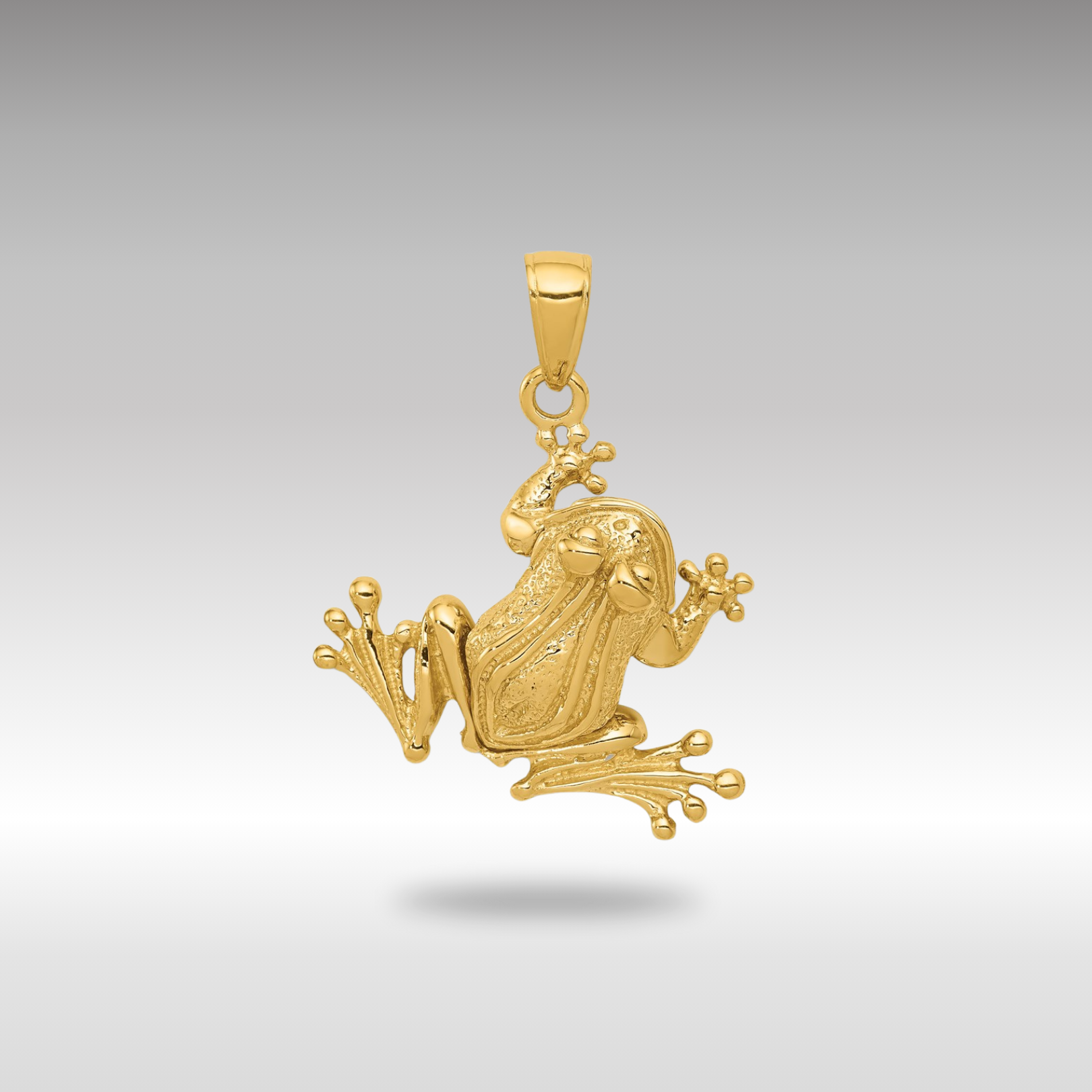 Gold Detailed 3D Articulated Frog Charm - Charlie & Co. Jewelry