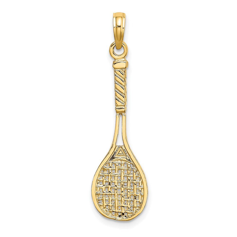 Charlie & Co Jewelry | 14k Solid Polished 3-d Tennis Racquet Charm - Model D1440