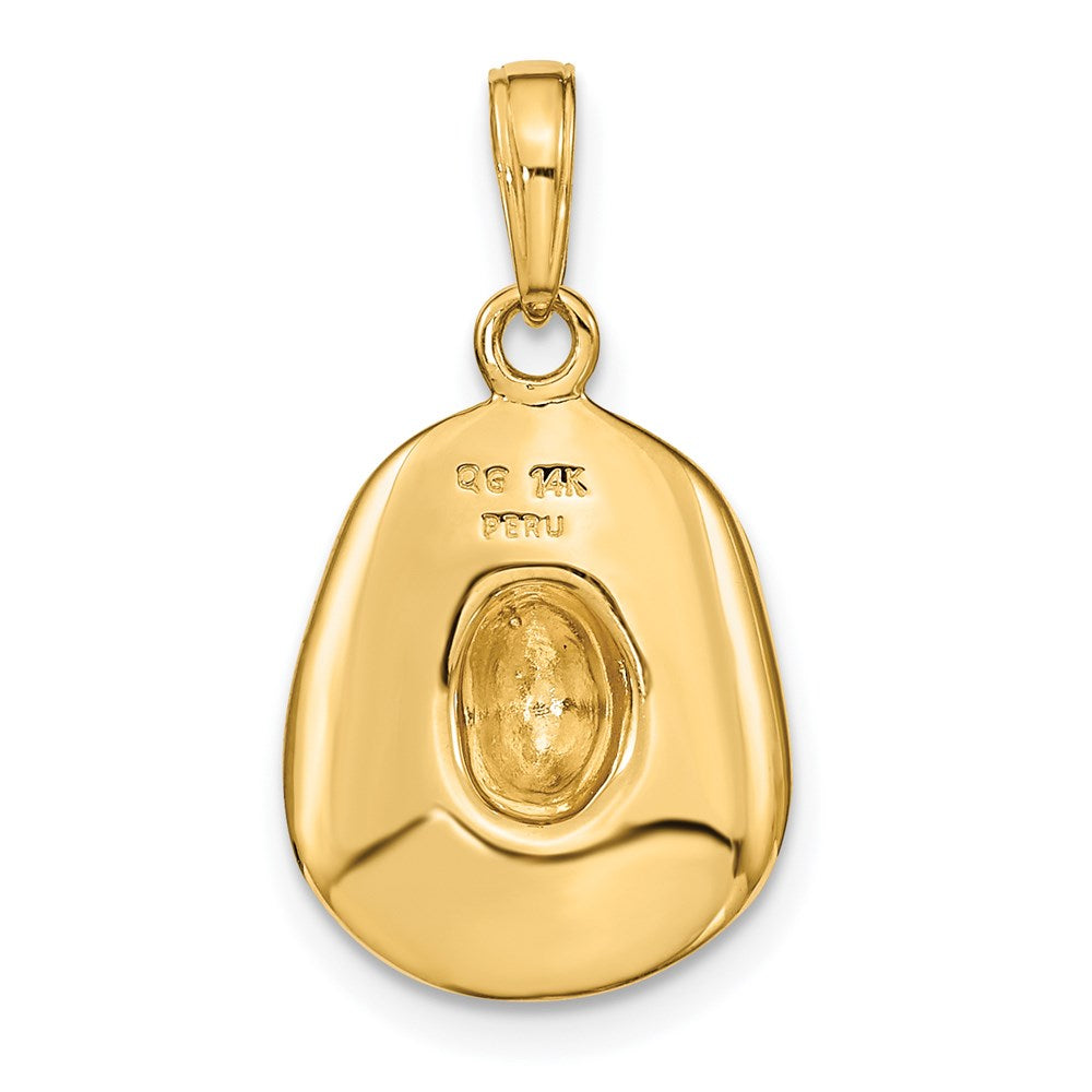 Gold Polished 3-D Cowboy Hat Pendant Necklace Model-D2927 - Charlie & Co. Jewelry