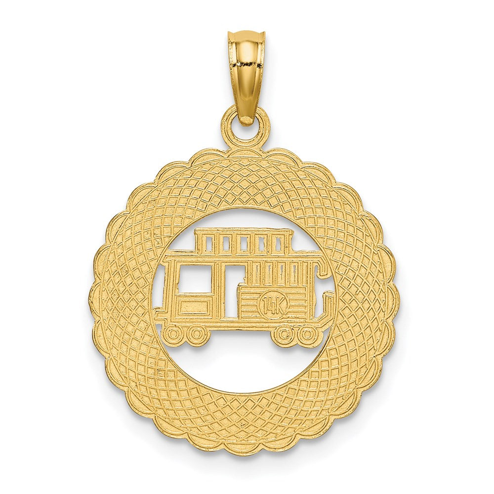 Charlie & Co Jewelry | 14k Gatlinburg Tennessee W/trolley Car In Circle Charm - Model D2963