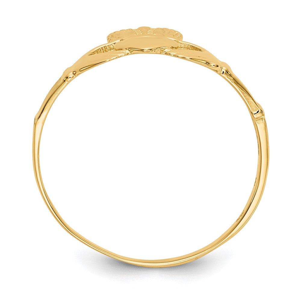 Gold Ladies Claddagh Ring Model-D3108 - Charlie & Co. Jewelry