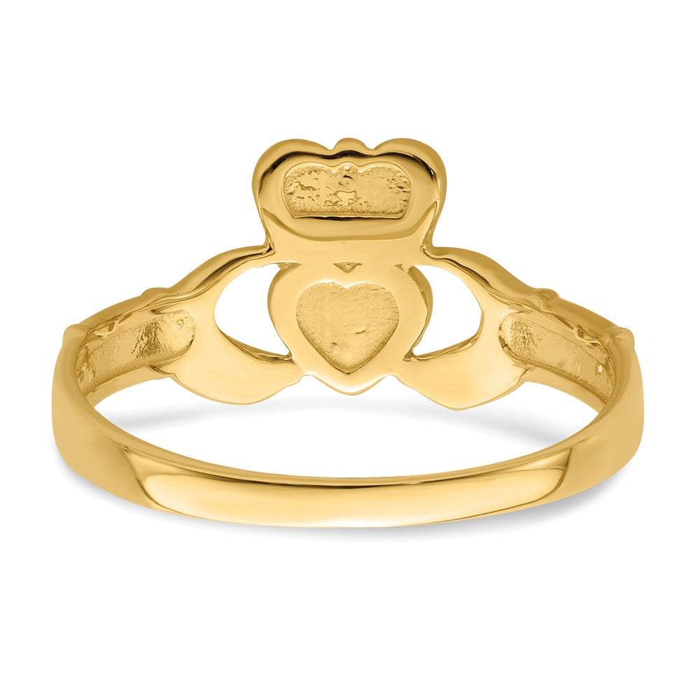 Gold Ladies Claddagh Ring Model-D3108 - Charlie & Co. Jewelry