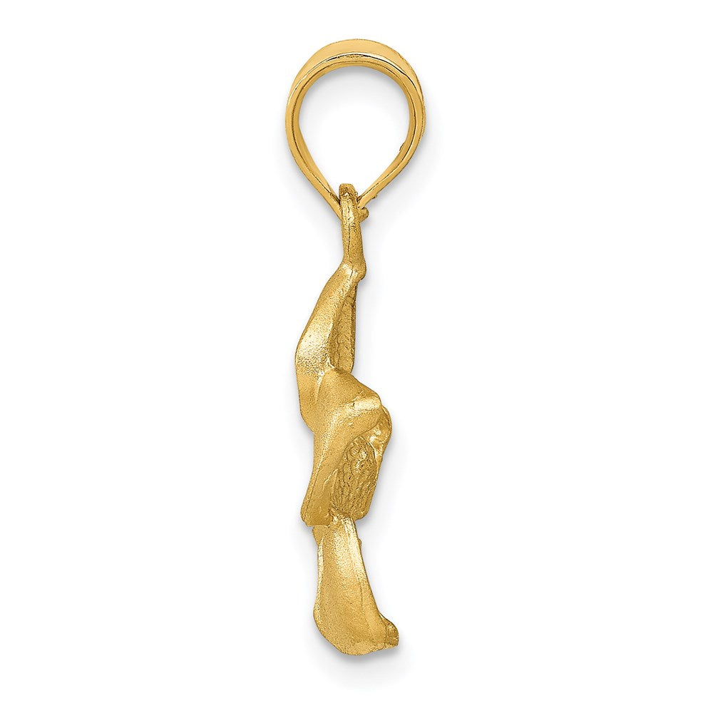 Gold Textured Plumeria Flower Charm Model-D331 - Charlie & Co. Jewelry