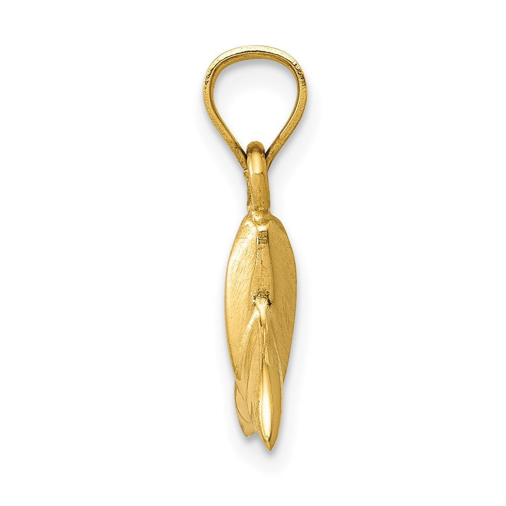 Charlie & Co Jewelry | 14k 3d Whale Tail Pendant - Model D3415