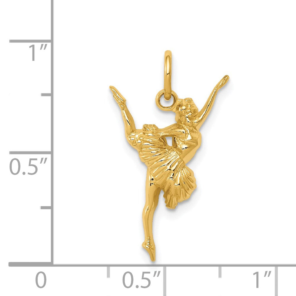 14K Gold Ballerina Charm Necklace - Charlie & Co. Jewelry
