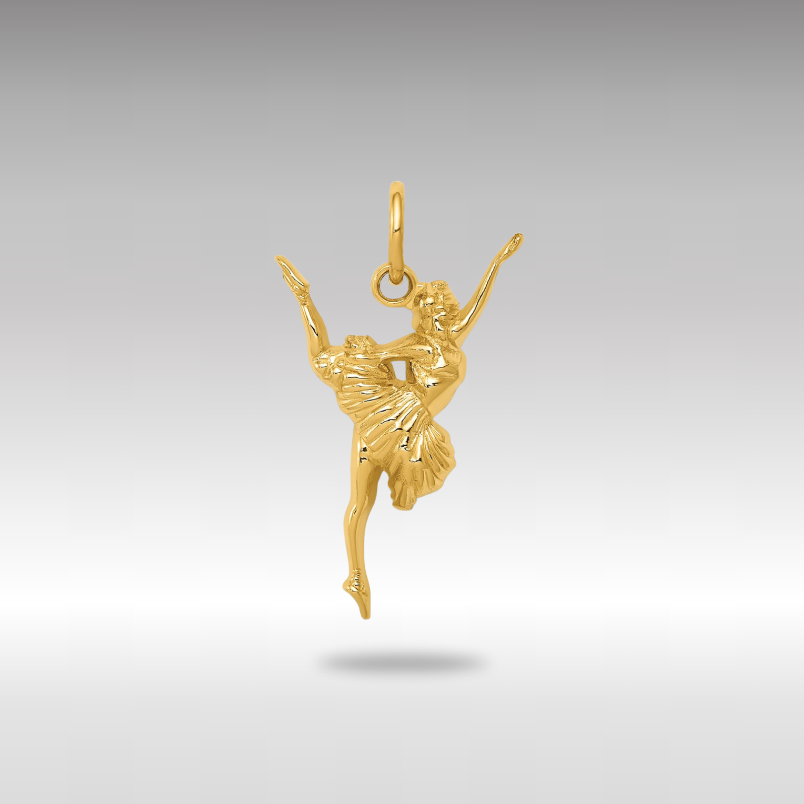Gold Ballerina Charm Necklace - Charlie & Co. Jewelry