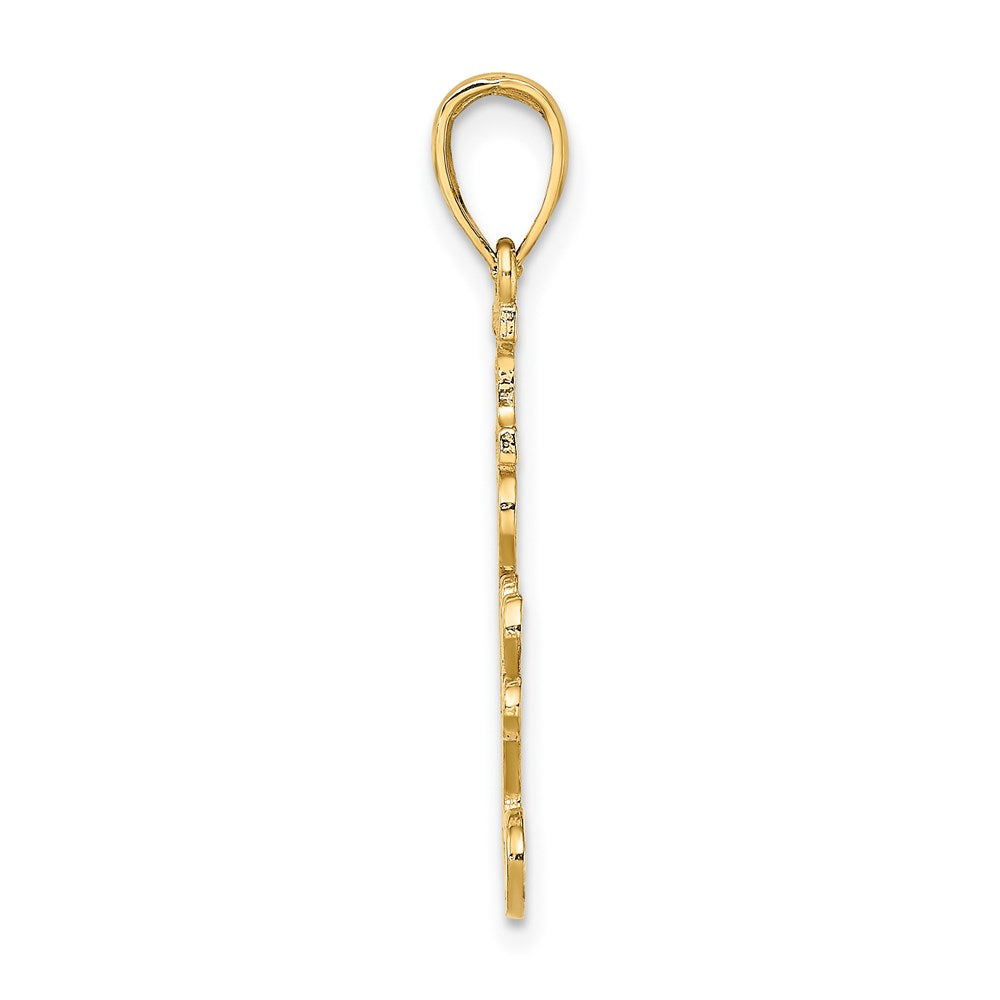 Charlie & Co Jewelry | 14k Textured I Love You Charm - Model D3871