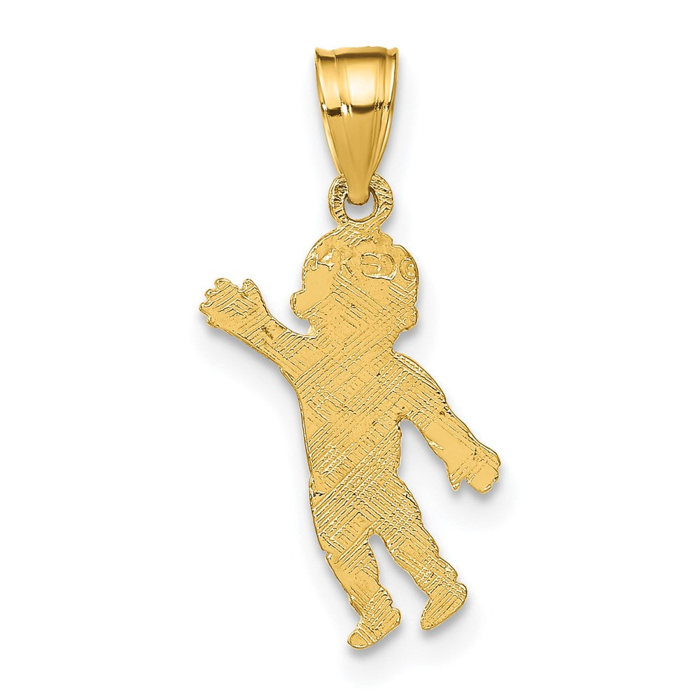 Charlie & Co Jewelry | 14k Boy Waving With Heart On Pocket Charm - Model D3994