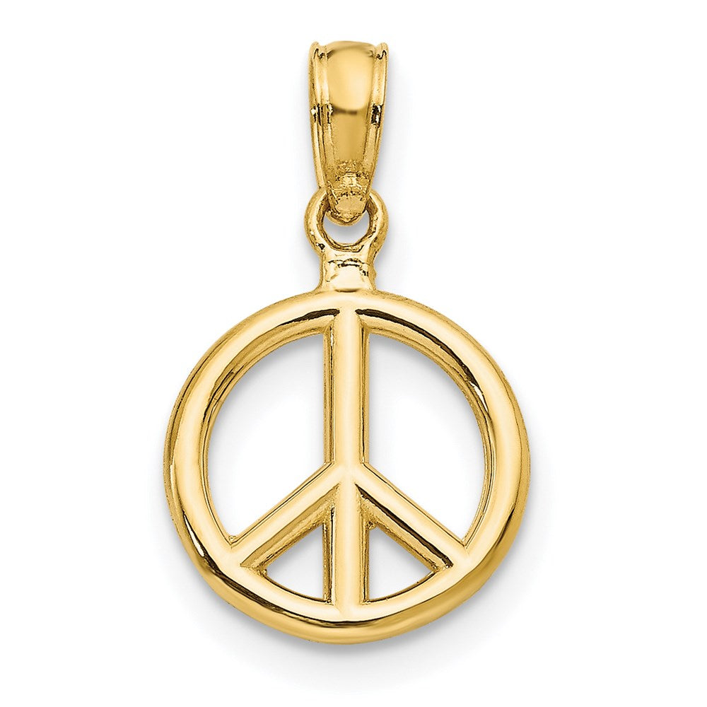 Charlie & Co Jewelry | 14k Polished Peace Symbol Pendant - Model D4053