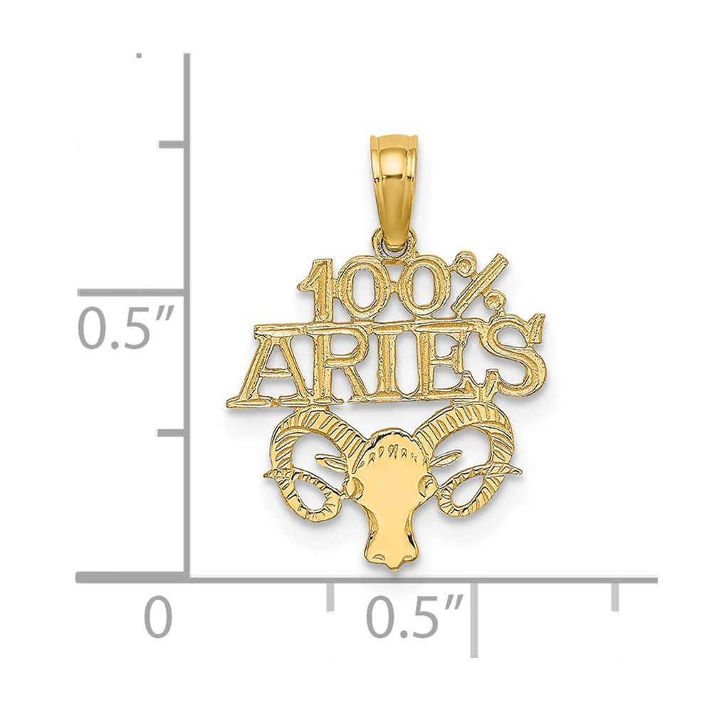 Gold 100% ARIES Ram Small Zodiac Charm Necklace Model-D4054 - Charlie & Co. Jewelry