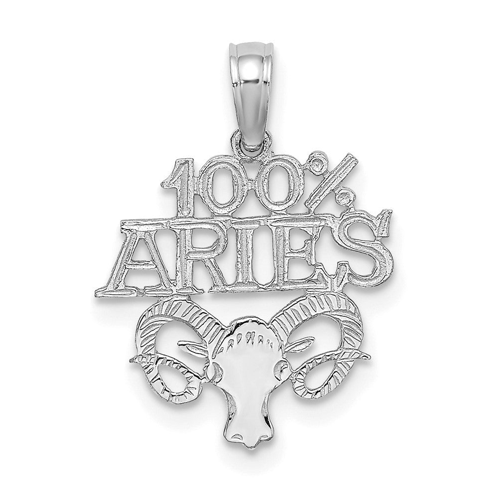 White Gold 100% ARIES Ram Small Zodiac Charm Model-D4054W - Charlie & Co. Jewelry