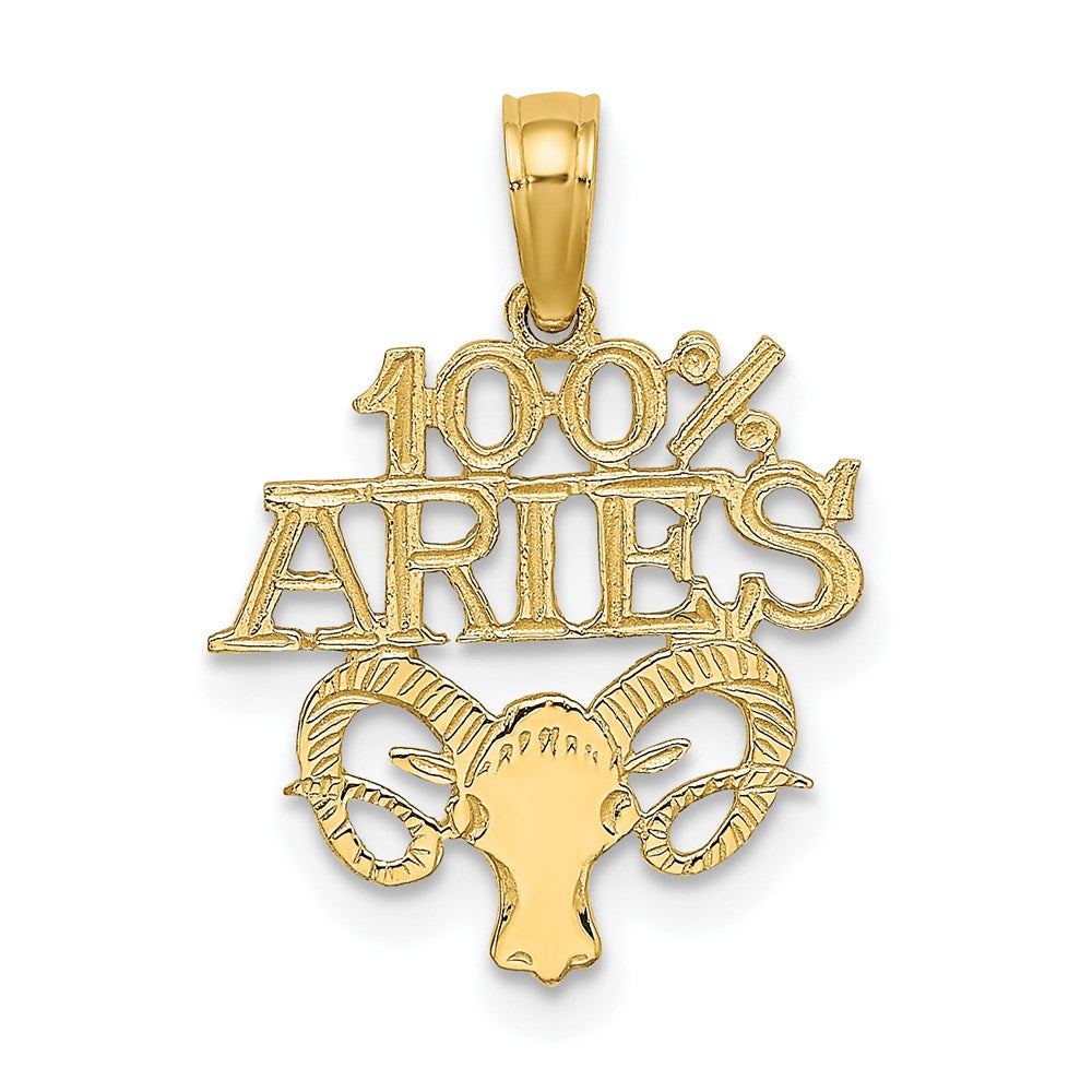 Gold 100% ARIES Ram Small Zodiac Charm Necklace Model-D4054 - Charlie & Co. Jewelry