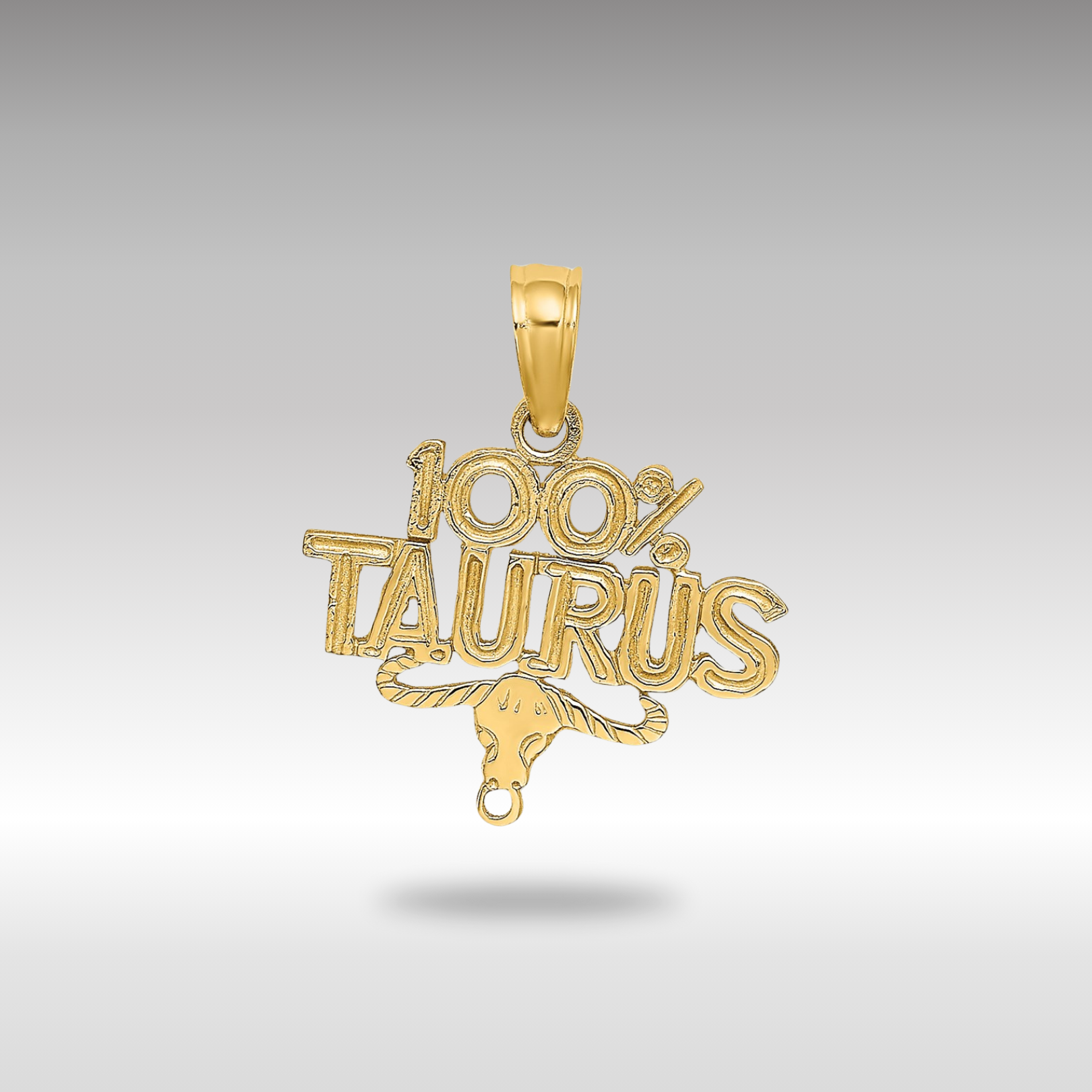 Gold 100% TAURUS Small Zodiac Charm Model-D4055 - Charlie & Co. Jewelry