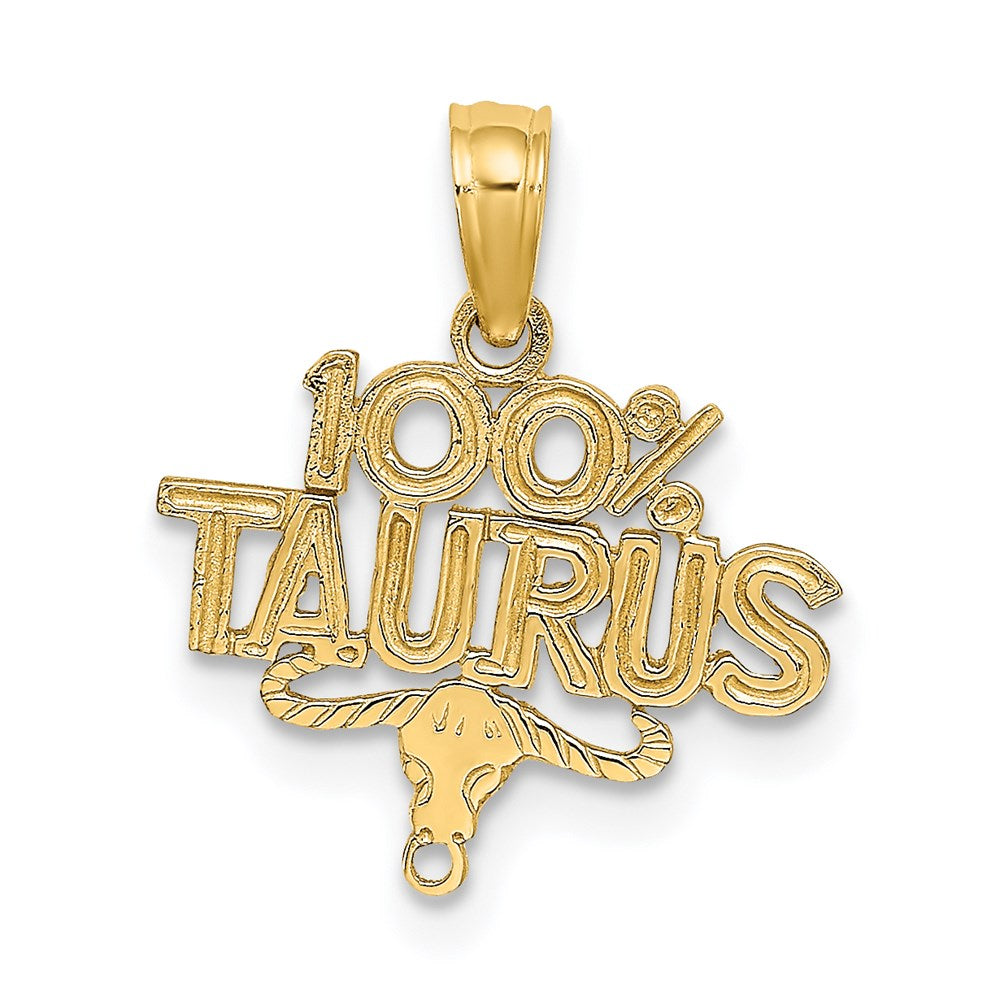 Gold 100% TAURUS Small Zodiac Charm Model-D4055 - Charlie & Co. Jewelry