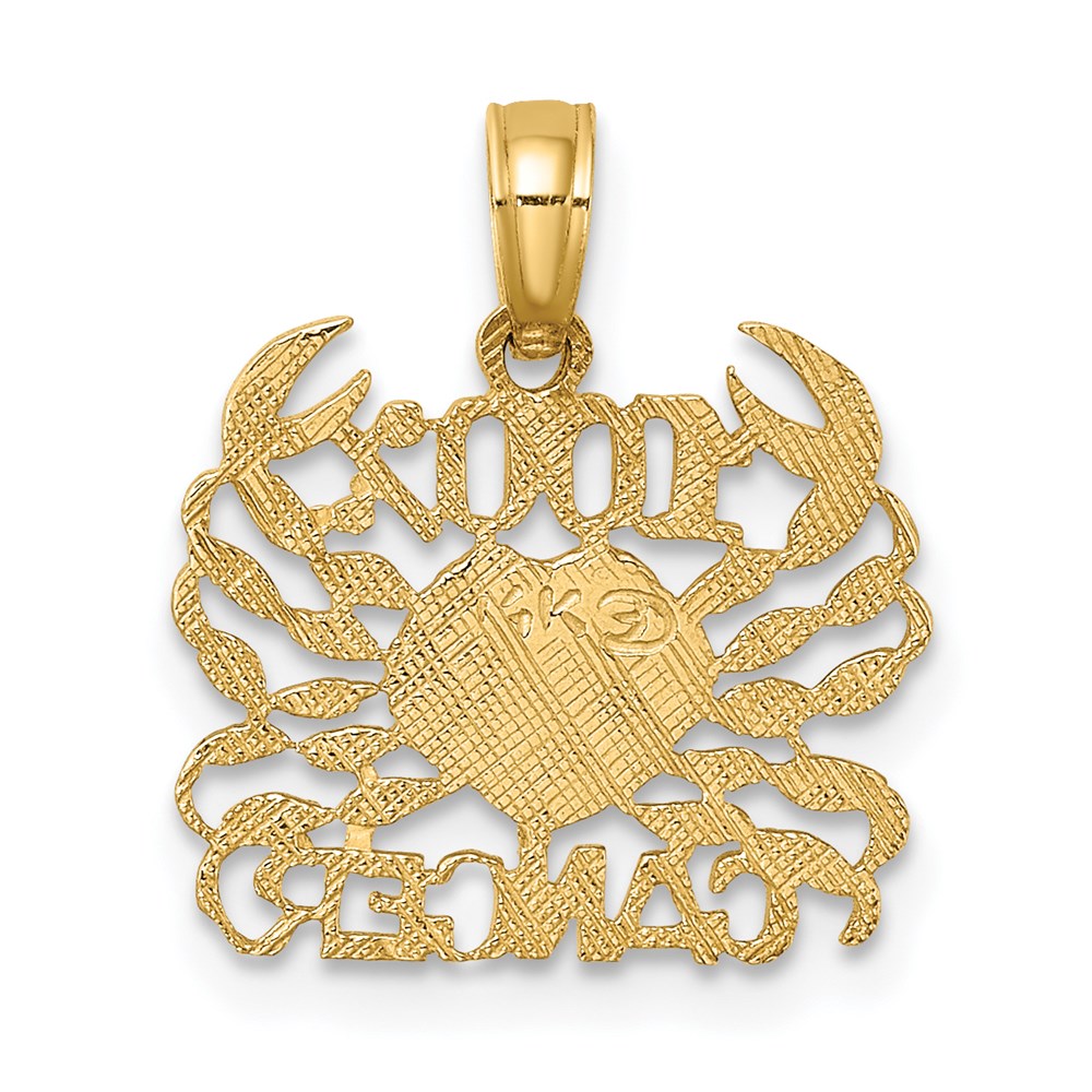 Gold 100% CANCER Crab Small Zodiac Charm Necklace Model-D4057 - Charlie & Co. Jewelry