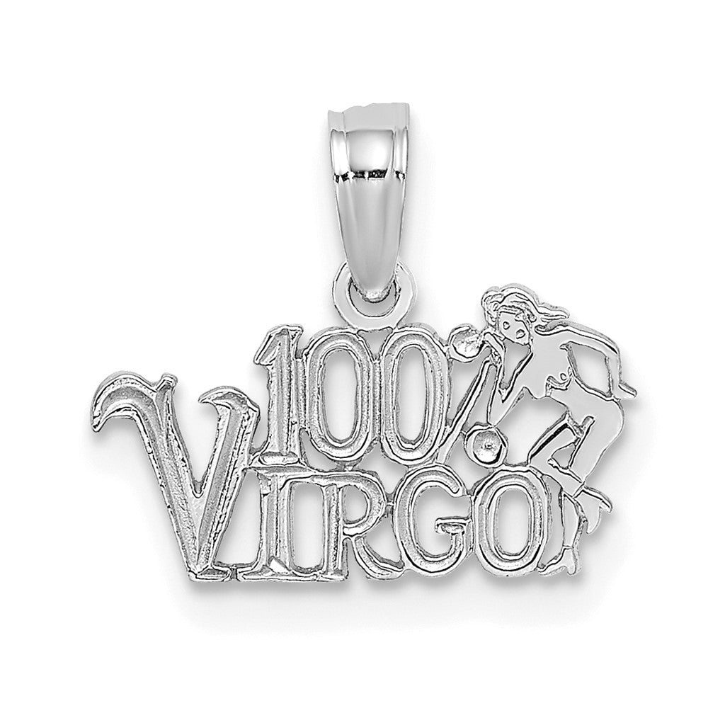 White Gold 100% VIRGO Small Zodiac Charm Model-D4059W - Charlie & Co. Jewelry