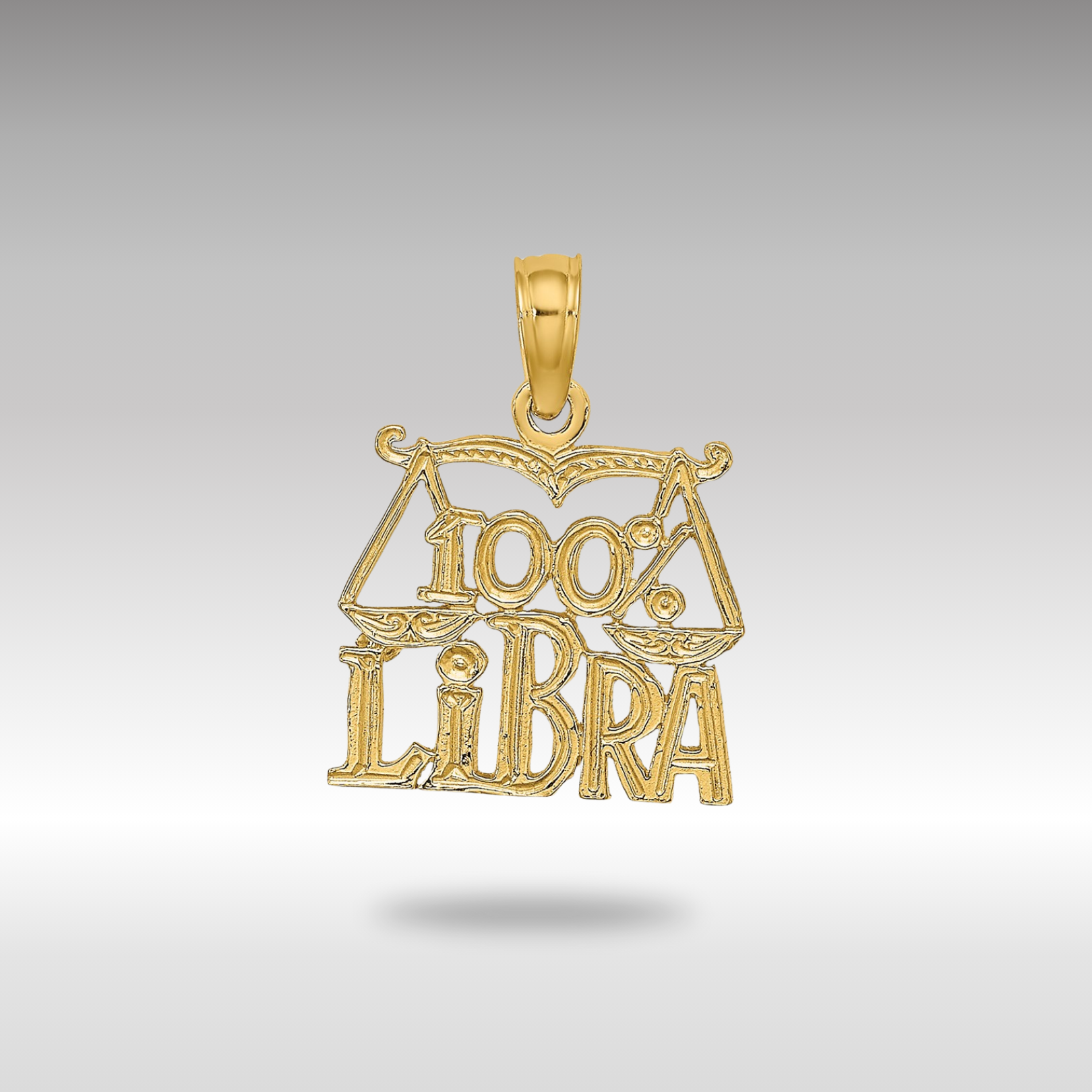 Gold 100% LIBRA Scale Small Zodiac Charm Necklace Model-D4060 - Charlie & Co. Jewelry