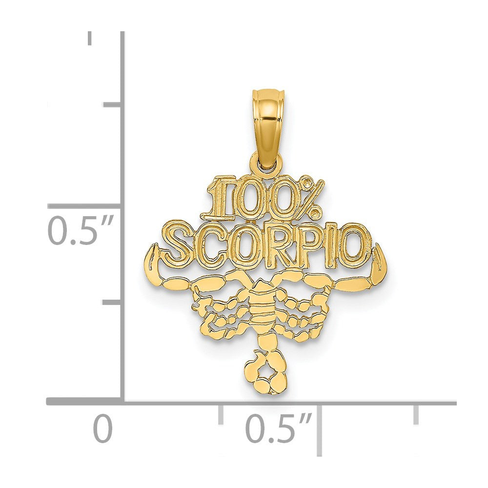 Gold 100% SCORPIO Small Zodiac Charm Model-D4061 - Charlie & Co. Jewelry