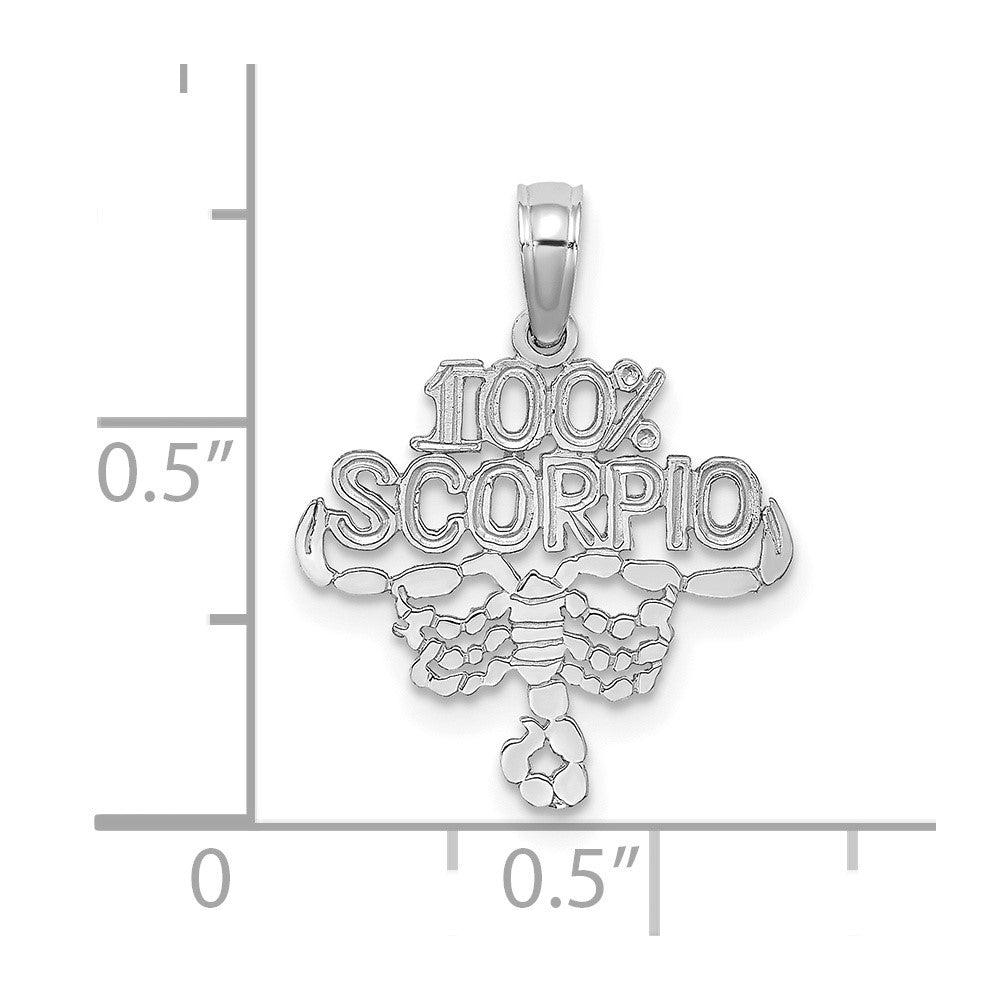 White Gold 100% SCORPIO Small Zodiac Charm Model-D4061W - Charlie & Co. Jewelry
