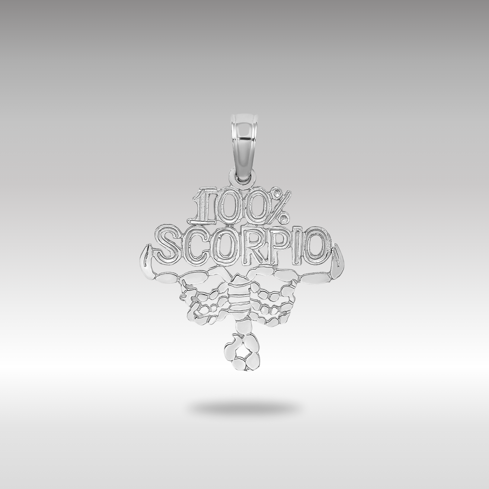 White Gold 100% SCORPIO Small Zodiac Charm Model-D4061W - Charlie & Co. Jewelry