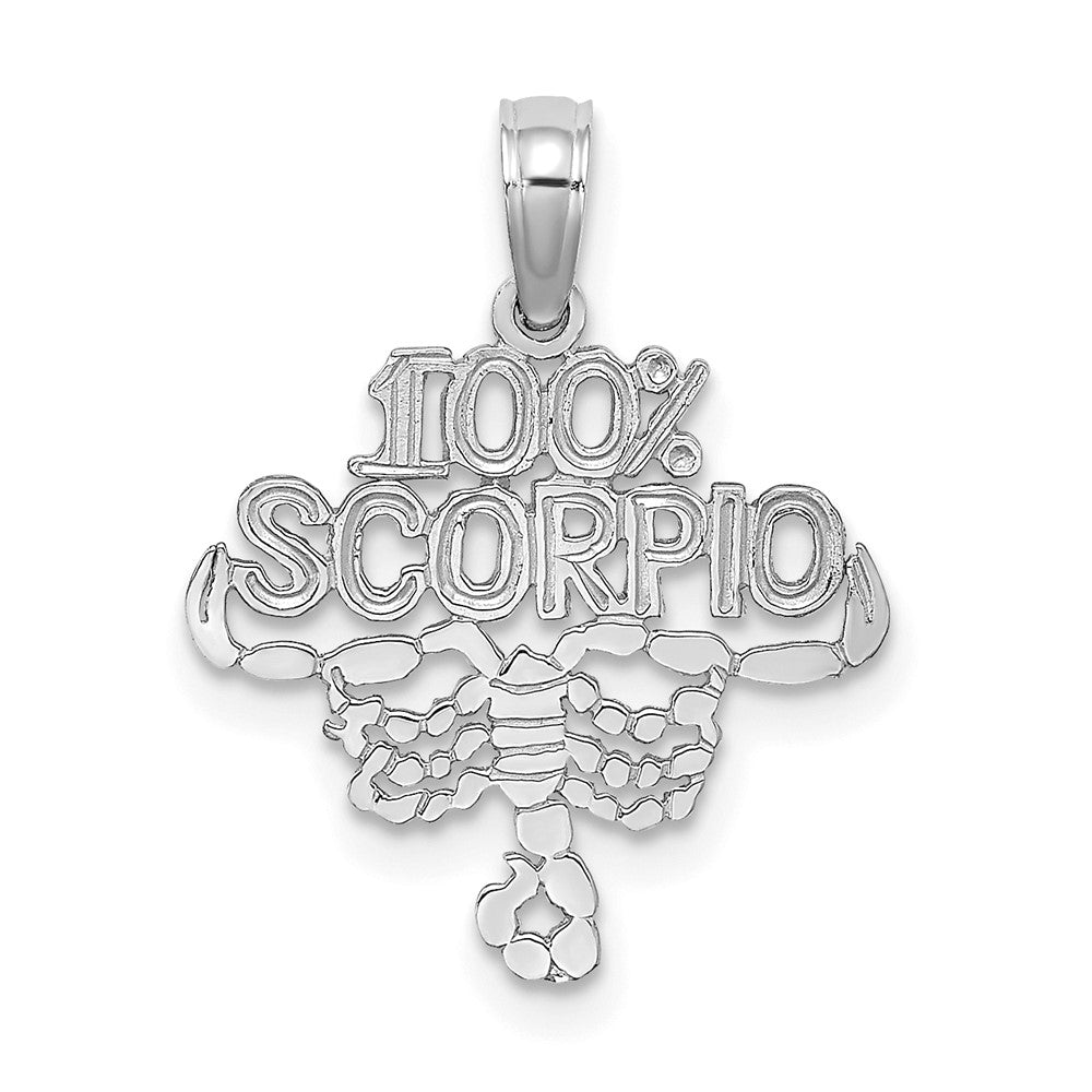 White Gold 100% SCORPIO Small Zodiac Charm Model-D4061W - Charlie & Co. Jewelry