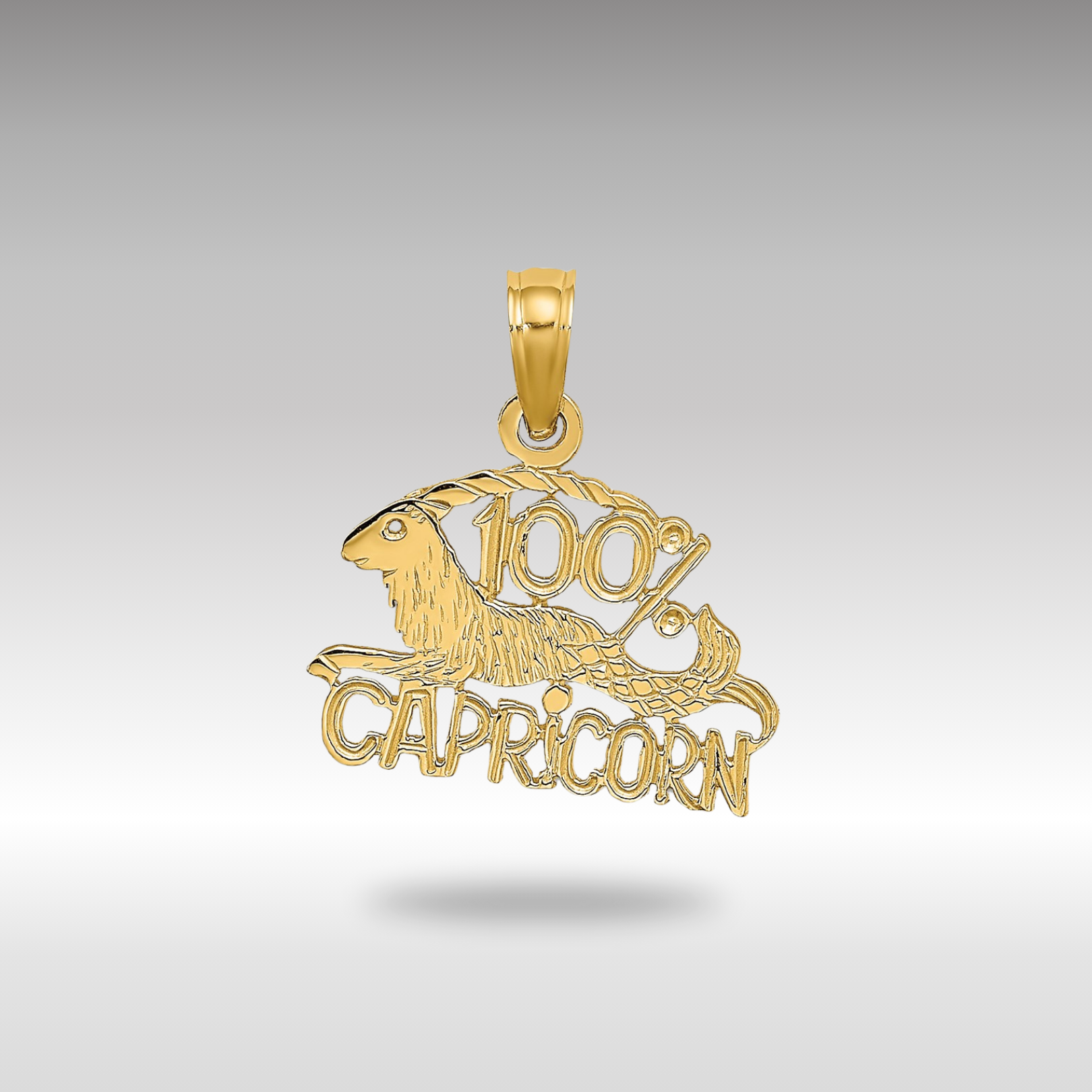 Gold 100% CAPRICORN Small Zodiac Charm Model-D4063 - Charlie & Co. Jewelry