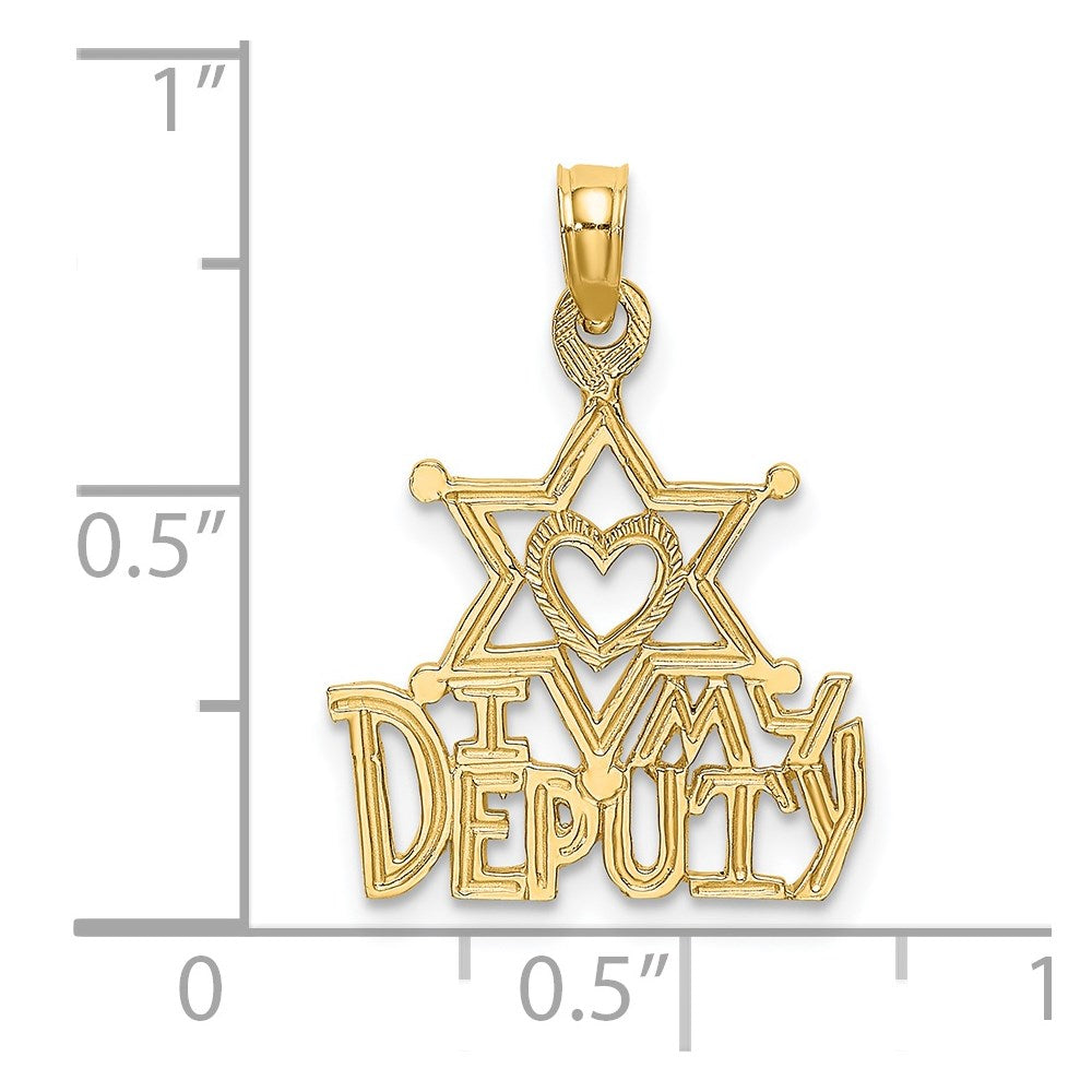 Charlie & Co Jewelry | 14k I Heart My Deputy Charm - Model D4075