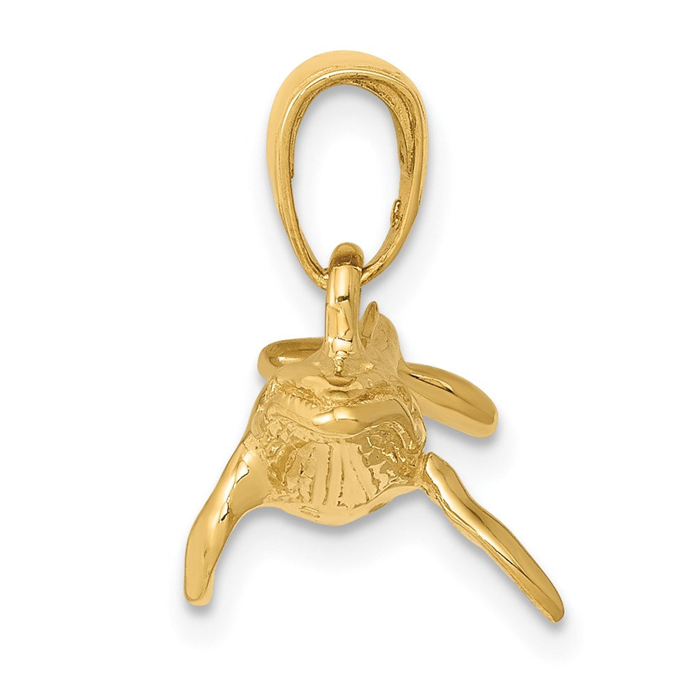 14K Gold 3D Humpback Whale Pendant - Charlie & Co. Jewelry