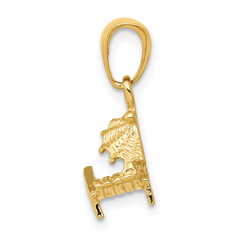 Charlie & Co Jewelry | 14k 3-d Lounge Beach Chair Pendant - Model D4171