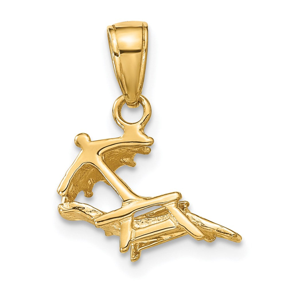 Charlie & Co Jewelry | 14k 3-d Lounge Beach Chair Pendant - Model D4171