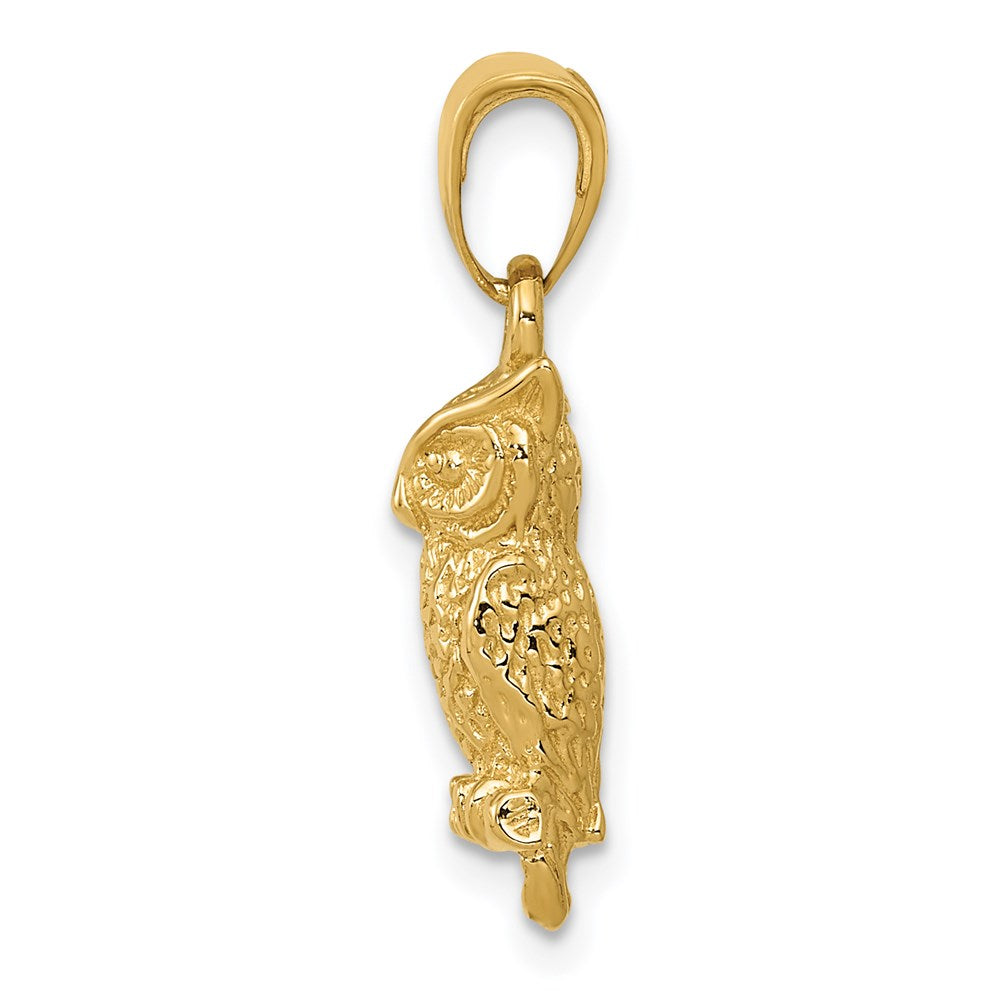 Charlie & Co Jewelry | 14k 3-d Owl Pendant - Model D4197