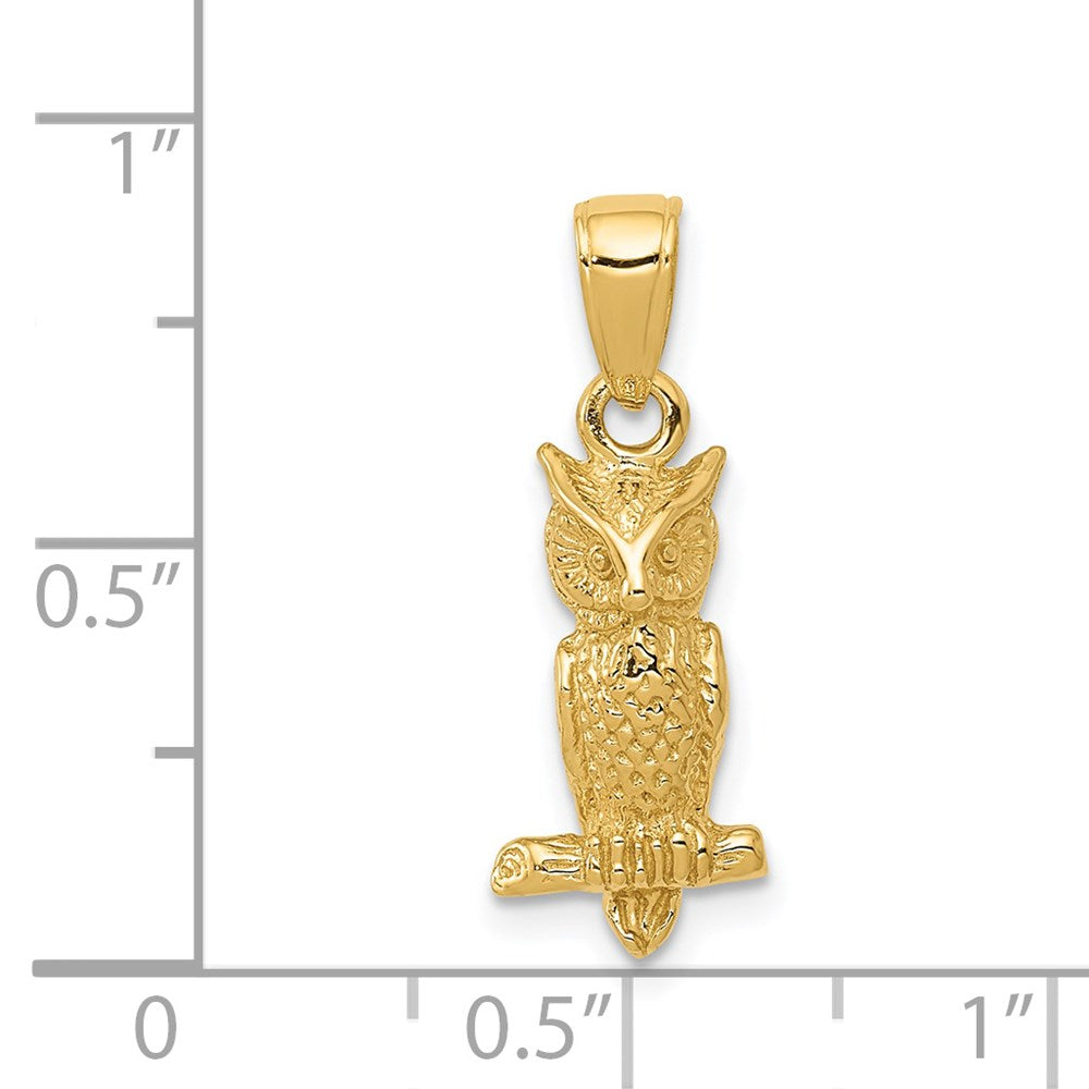 Charlie & Co Jewelry | 14k 3-d Owl Pendant - Model D4197