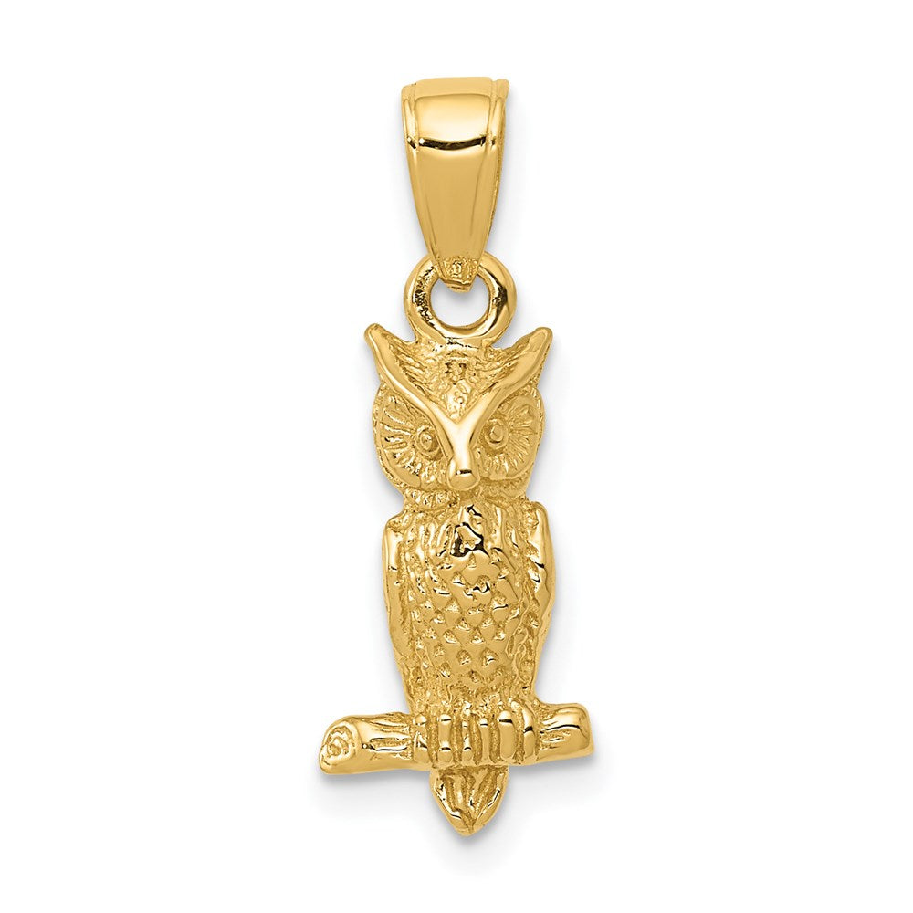 Charlie & Co Jewelry | 14k 3-d Owl Pendant - Model D4197