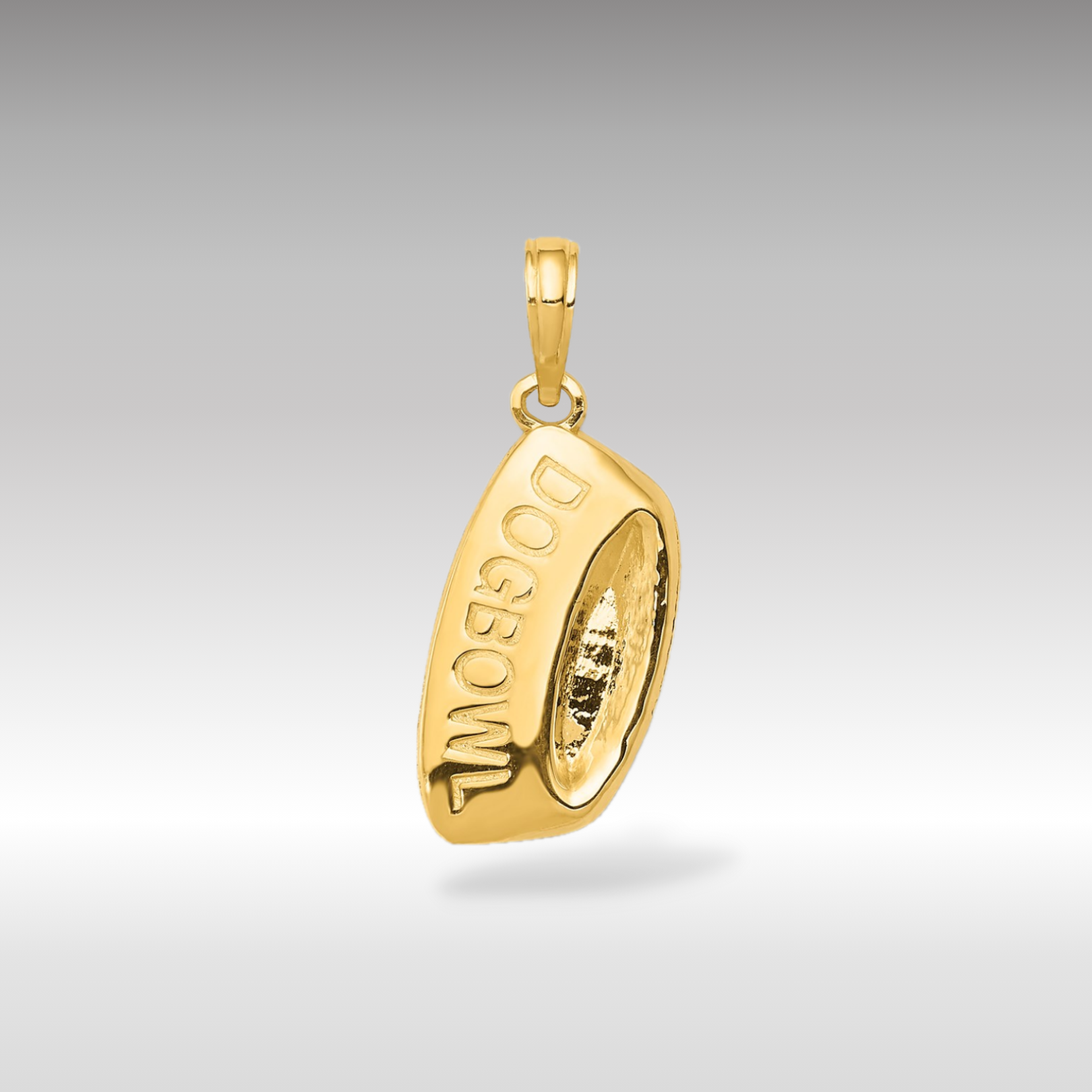 14K Gold Dog Bowl Pendant - Charlie & Co. Jewelry