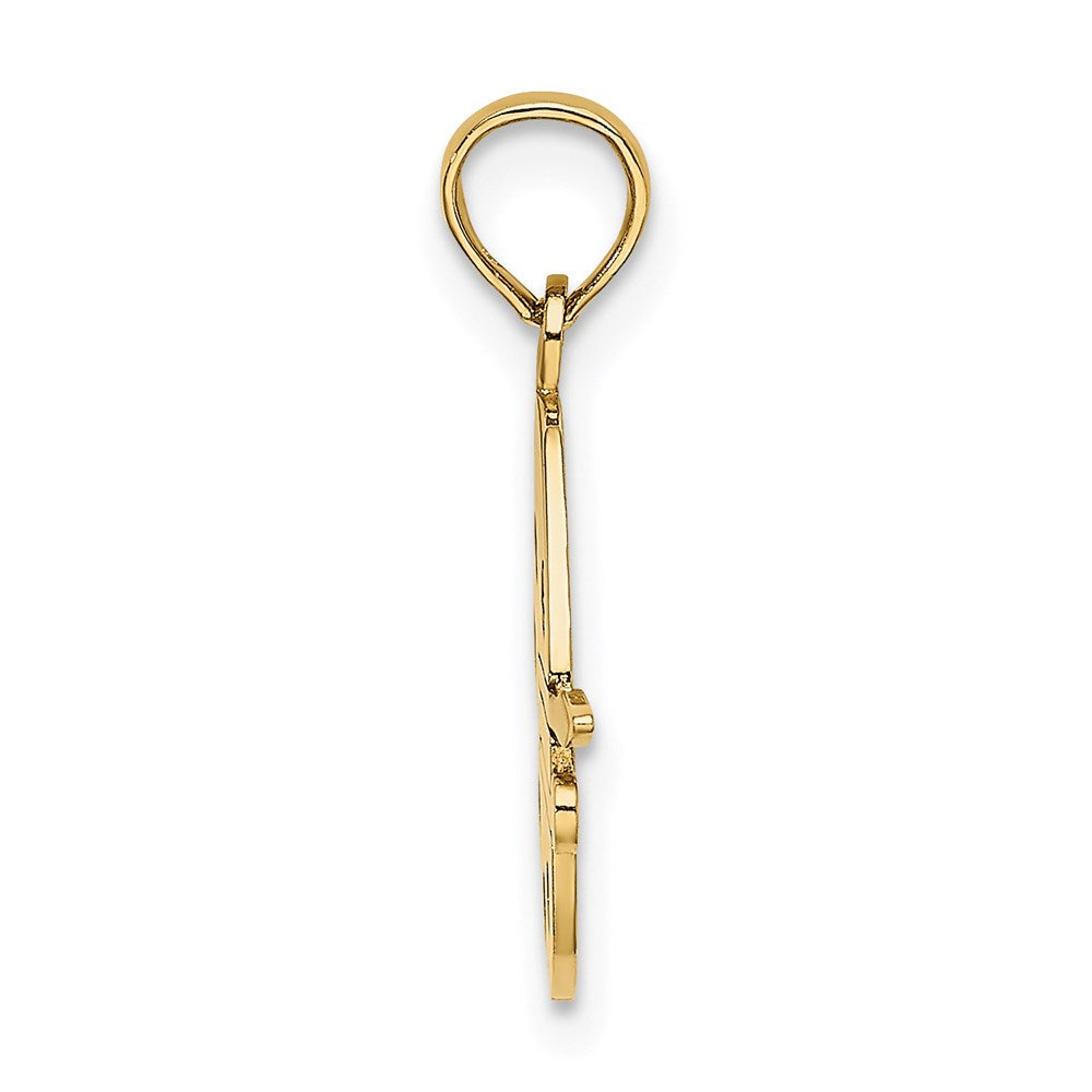 14K Gold Paint Pallet and Brushes Necklace Charm - Charlie & Co. Jewelry