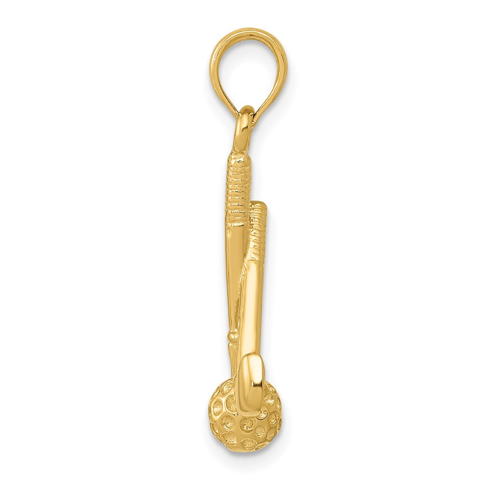 Charlie & Co Jewelry | 14k 3-d Clubs And Ball Pendant - Model D4281