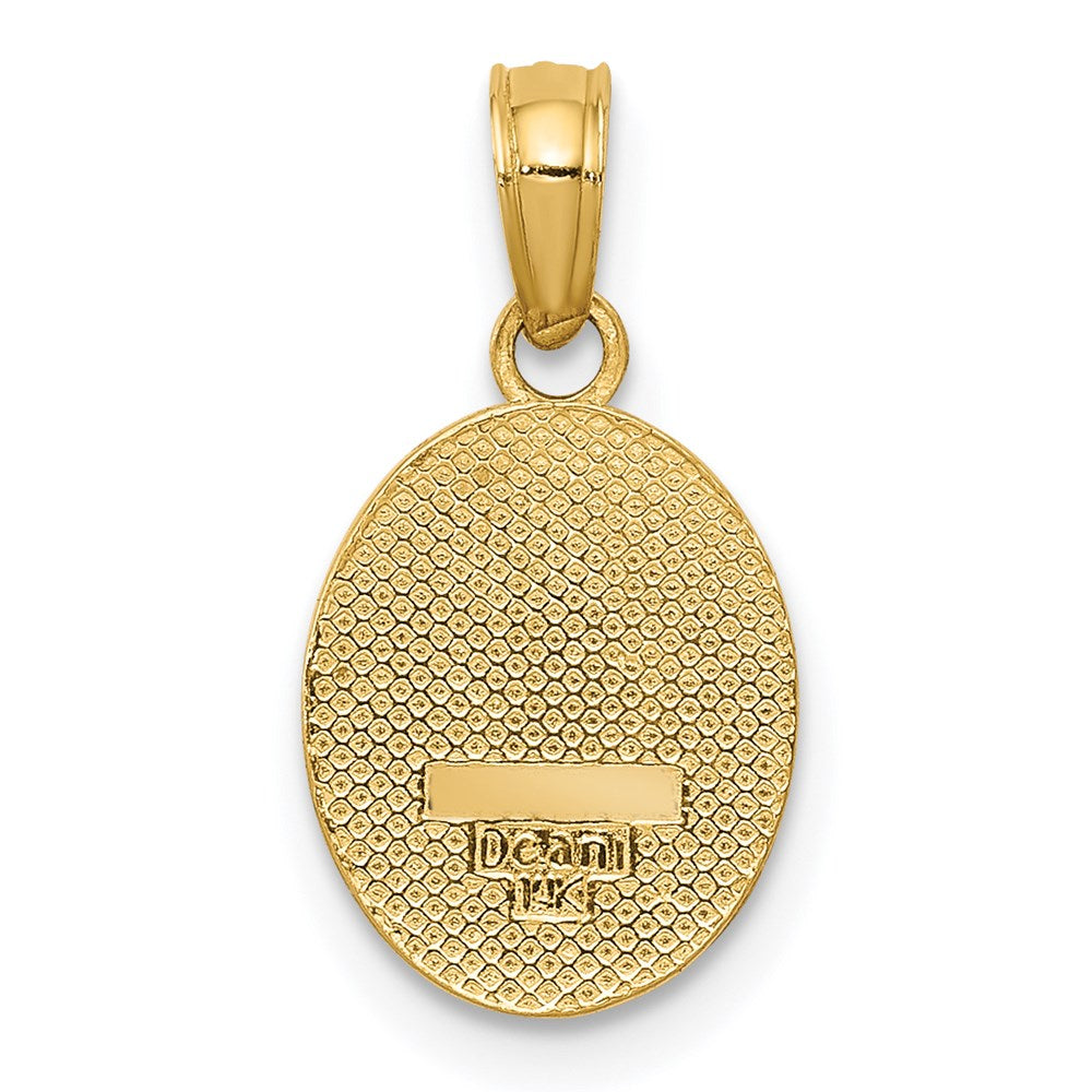 Charlie & Co Jewelry | 14k Polished Small Fleur De Lis In Oval Pendant - Model D4369