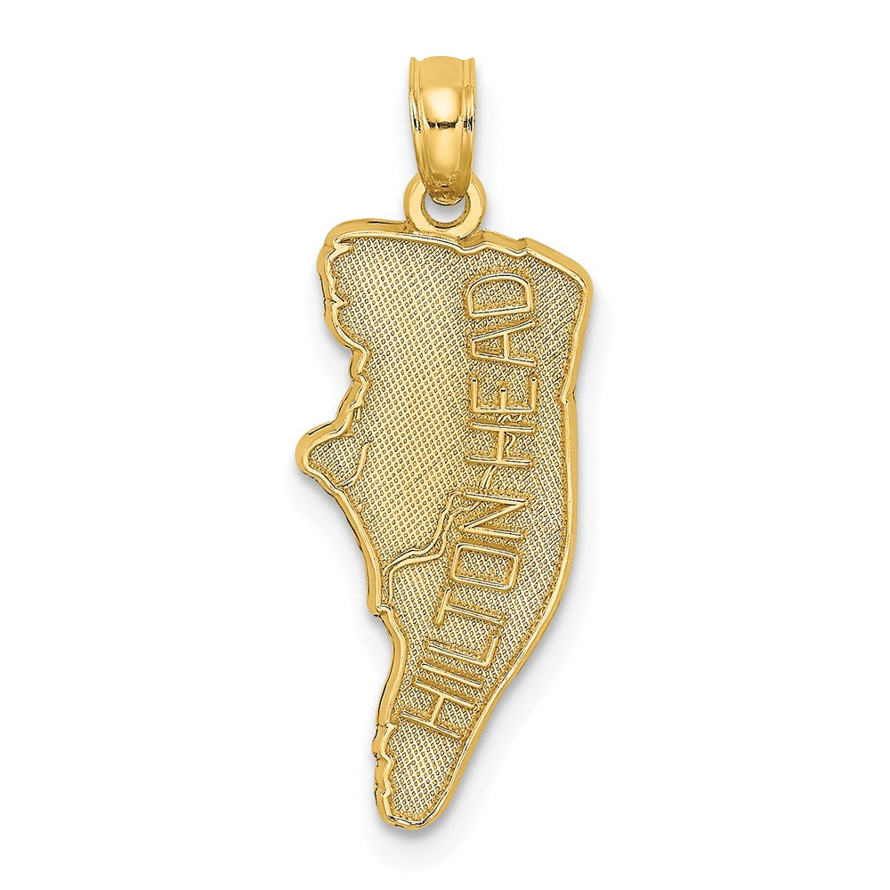 Charlie & Co Jewelry | 14k Hilton Head Map Charm - Model D4401