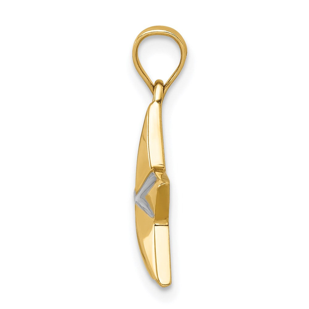 Gold Polished Star Necklace Pendant Model-D4583 - Charlie & Co. Jewelry