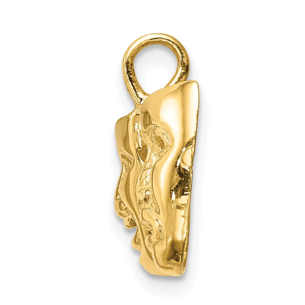 14K Gold Theater Masks Necklace Pendant - Charlie & Co. Jewelry