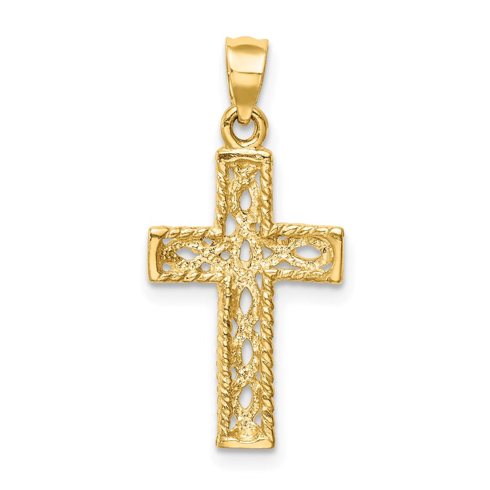 Charlie & Co Jewelry | 14k Polished Braided Cross Pendant - Model D4642