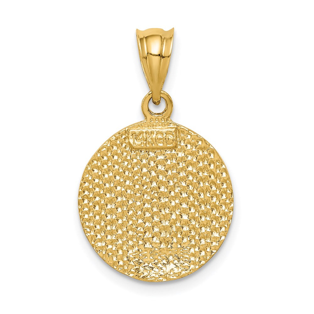 Charlie & Co Jewelry | 14k Brushed Diamond-cut Virgin Mary Pendant - Model D4682